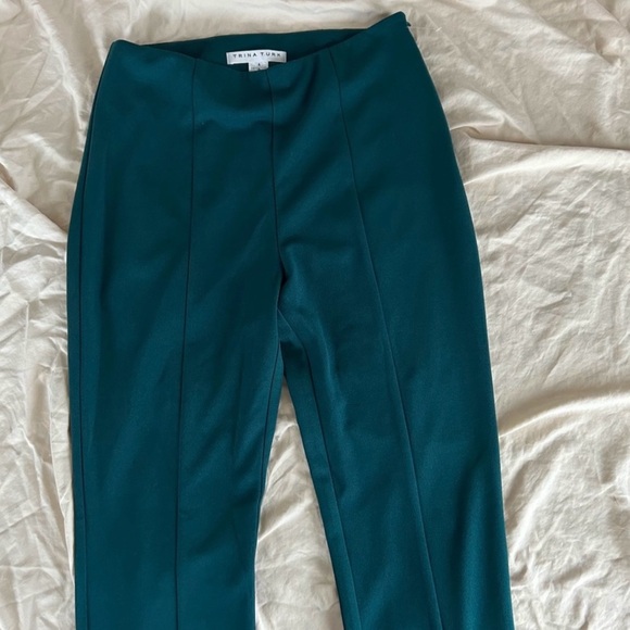 Trina Turk High Waist Front Split Hem Tailored Pants - Picture 6 of 9